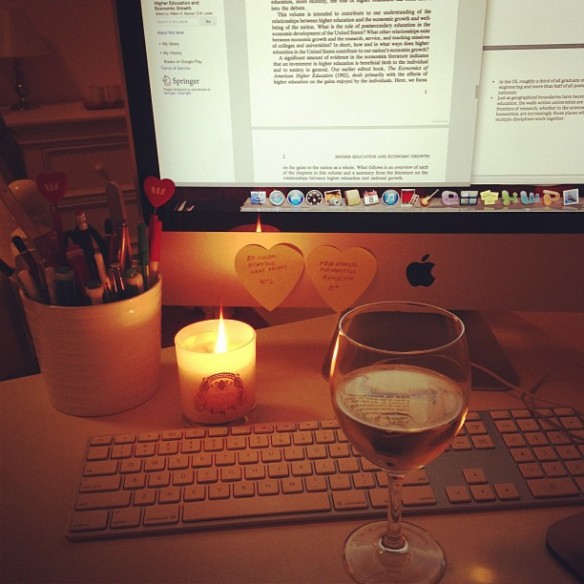 Lats night's romantic date with my essay.